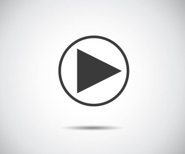 çalma düğmesi simgesi, düz logo uygulaması vektör çizimi 