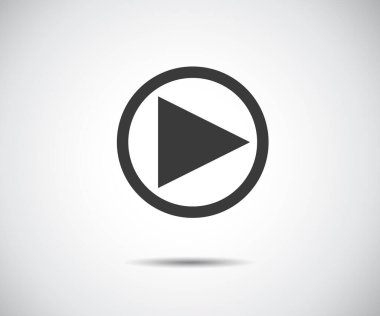 çalma düğmesi simgesi, düz logo uygulaması vektör çizimi 