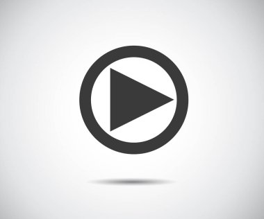 çalma düğmesi simgesi, düz logo uygulaması vektör çizimi 