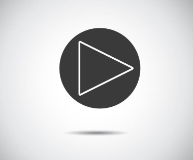 çalma düğmesi simgesi, düz logo uygulaması vektör çizimi 