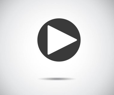 çalma düğmesi simgesi, düz logo uygulaması vektör çizimi 