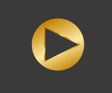 çalma düğmesi simgesi, düz logo uygulaması vektör çizimi