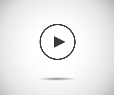 çalma düğmesi simgesi, düz logo uygulaması vektör çizimi