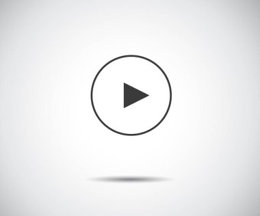 çalma düğmesi simgesi, düz logo uygulaması vektör çizimi