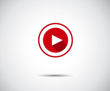 çalma düğmesi simgesi, düz logo uygulaması vektör çizimi