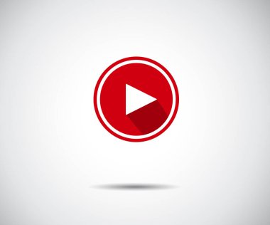 çalma düğmesi simgesi, düz logo uygulaması vektör çizimi