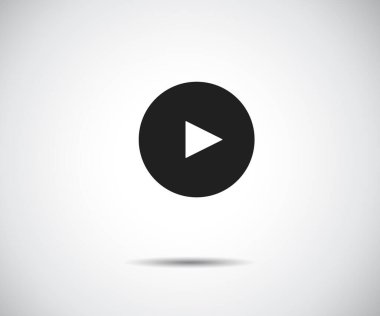çalma düğmesi simgesi, düz logo uygulaması vektör çizimi