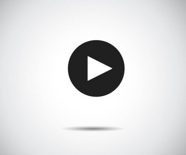 çalma düğmesi simgesi, düz logo uygulaması vektör çizimi