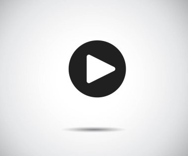 çalma düğmesi simgesi, düz logo uygulaması vektör çizimi