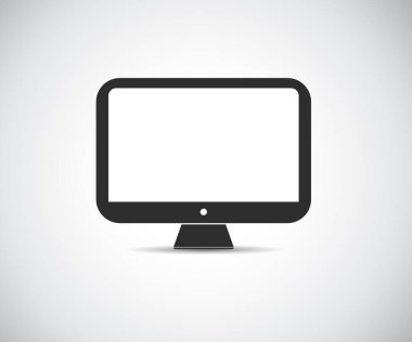 Bilgisayar simgesi, düz biçimli kişisel bilgisayar, Masaüstü bilgisayarı, IT logosu 