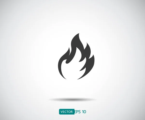 Icono Fuego Logo Vector Ilustración — Vector de stock