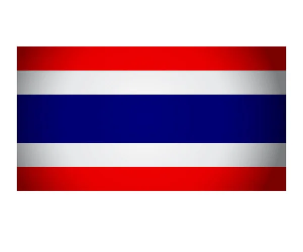 Drapeau Thaïlande Dessin Plat Illustration Vectorielle — Image vectorielle