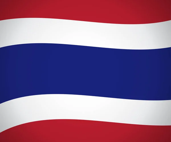 Mávání Národní Vlajkou Thajska Vektor — Stockový vektor
