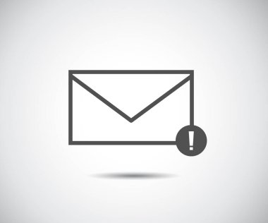 Zarf Posta Simgesi Düz tasarım biçimi, vektör illüstrasyonu