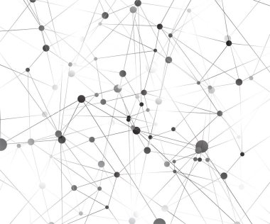 Geometrik grafik arkaplan molekülü ve iletişim. Bileşikli büyük veri kompleksi. Perspektif arka plan. Dijital veri görselleştirme. Bilimsel sibernetik vektör çizimi.