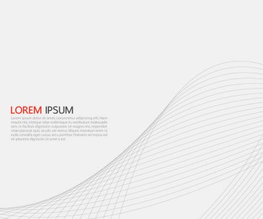 Soyut pürüzsüz gri dalga çizgi vektörü. Gri duman. İş dünyası geçmişi. Teknoloji dalga pankartı