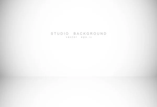 白灰色のグラデーションスタジオルームの背景 ベクトルEps — ストックベクタ