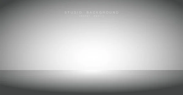 White Grey Gradient Studio Room Background Vector Eps — Stock Vector