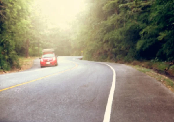 Asphalt Road Forest Blur Natural Background — Stock Photo, Image