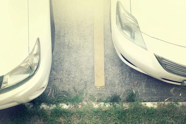 Carros Estacionados Estacionamento — Fotografia de Stock