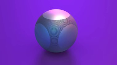 3 boyutlu illüstrasyon. Fütürist bilişim estetik tasarımı. Visua