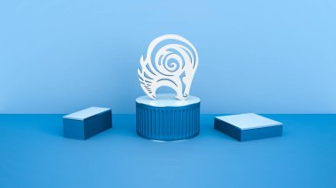 ABSTRACT arka planında ARIES Zodiac işareti var. 3 Boyutlu İSTİYON