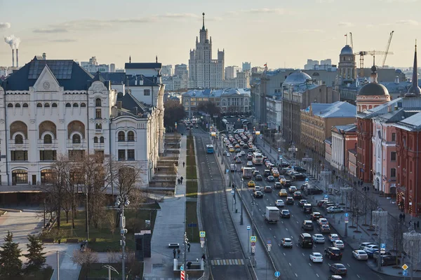 Панорама Москвы с смотровой площадки Детский мир — стоковое фото