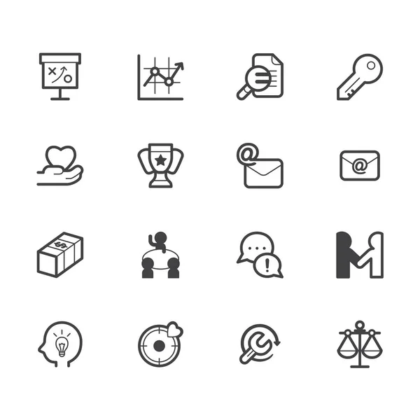 Business elementikon vektor svart på vit bakgrund — Stock vektor