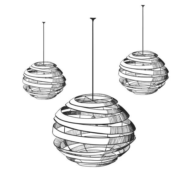 Lampe isolée suspendue . — Image vectorielle