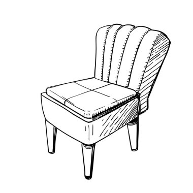 Modern sandalye kroki.