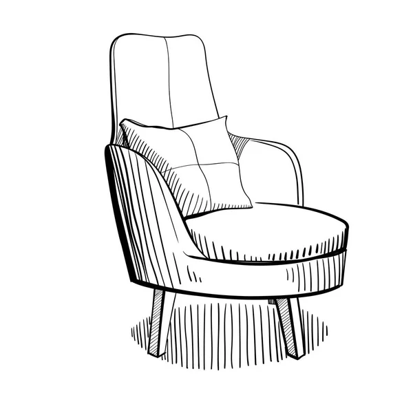 Modern chair illustration. — Stock Vector