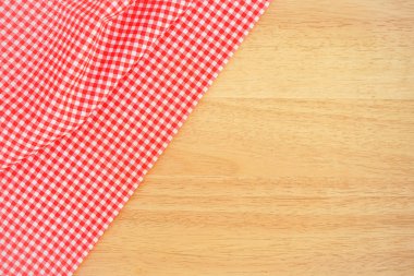 Klasik pembe ekose kumaş ya da masa örtüsü.