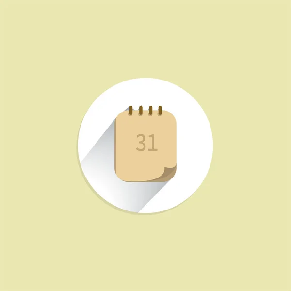 Icono de calendario. signo de fin de mes. 31 — Vector de stock