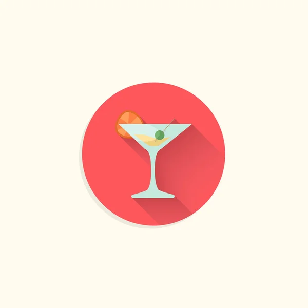 Cocktail isolierter Vektor flaches Symbol — Stockvektor