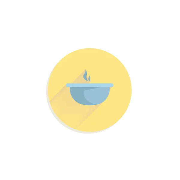 Цветная векторная плоская икона супа — стоковый вектор
