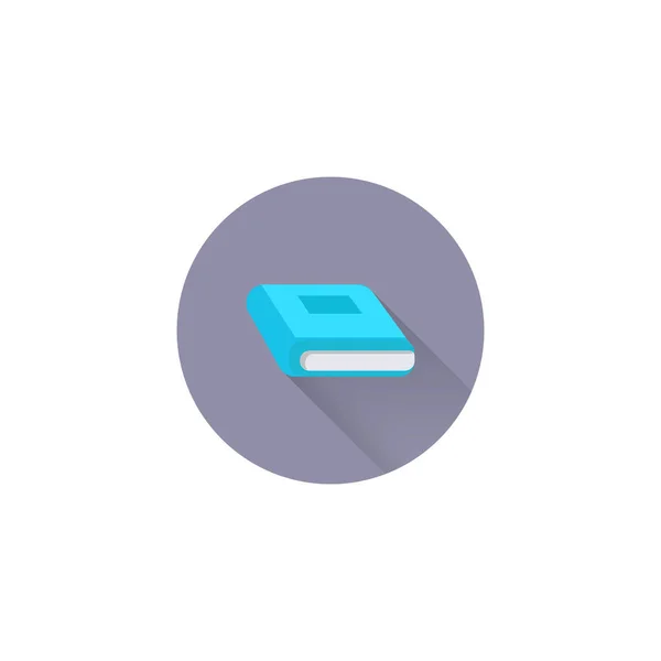 Livre vecteur coloré icône plate — Image vectorielle
