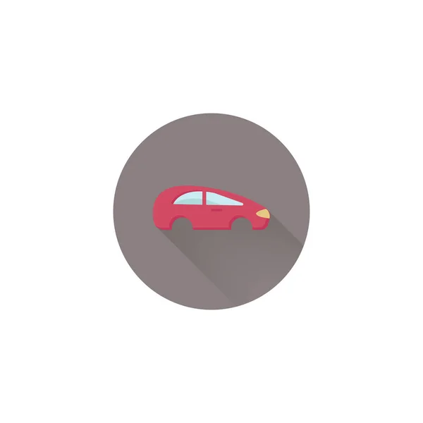 Coche cuerpo colorido vector plano icono — Vector de stock