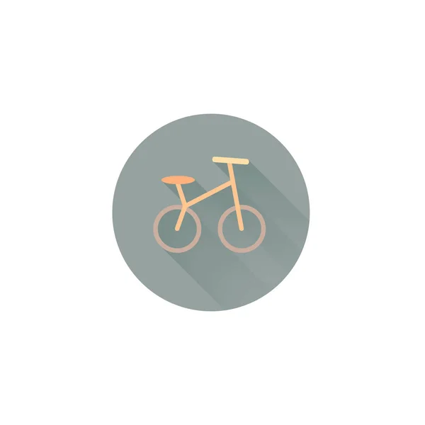 Bicicleta simple vector colorido icono plano — Vector de stock