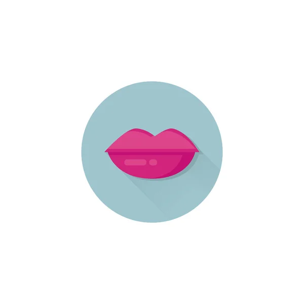 Labios vector colorido icono plano — Archivo Imágenes Vectoriales