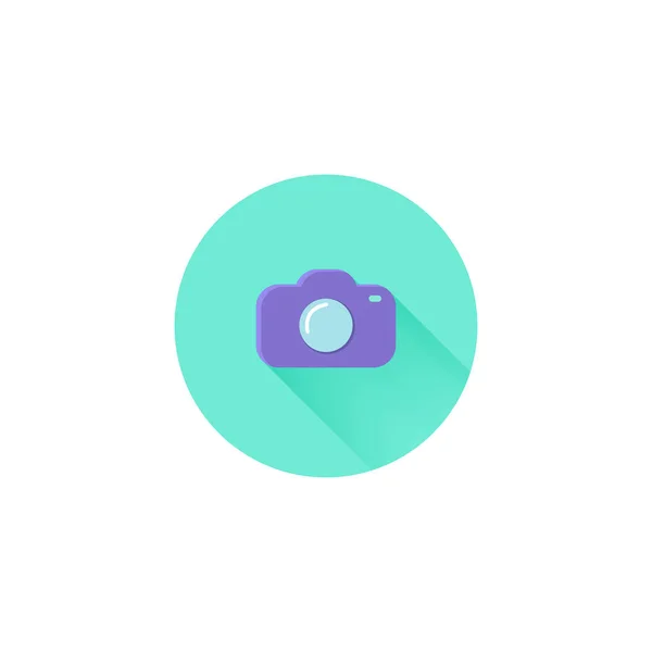 Camera colorful vector flat icon — ストックベクタ