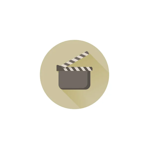 Filmklapper-Symbol, Kino-Vektor-flaches Symbol — Stockvektor