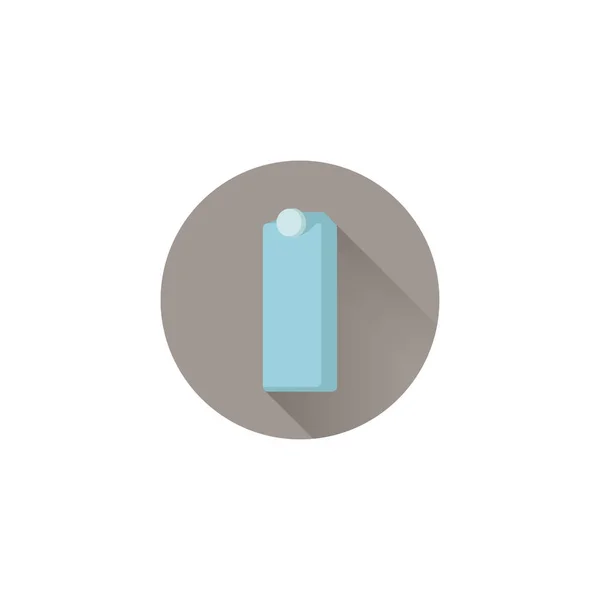 Boîte à lait vecteur coloré icône plate — Image vectorielle