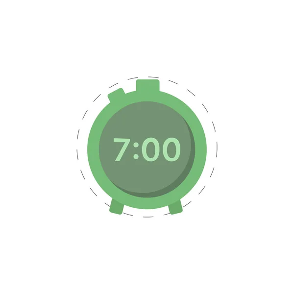 Reloj despertador electrónico vector colorido icono plano — Vector de stock