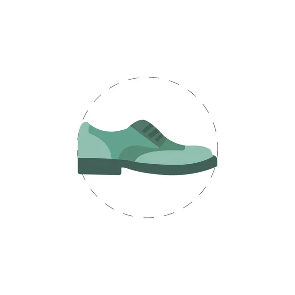 Scarpe da uomo colorato vettore icona piatta — Vettoriale Stock