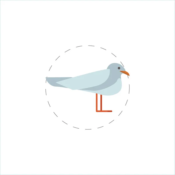 Цветовая векторная плоская иконка чайки — стоковый вектор