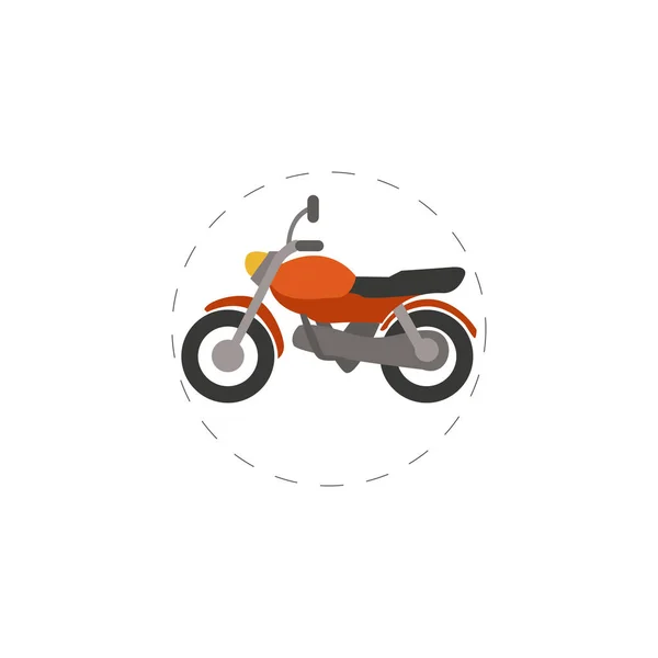 Motorcykel färgglada vektor platt ikon — Stock vektor