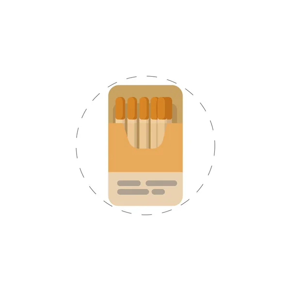 Cigarettlådevektor platt ikon — Stock vektor