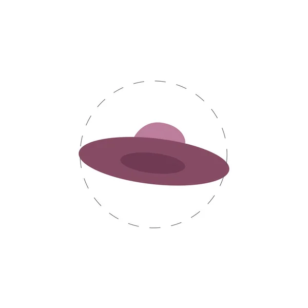 Barevná vektorová plochá ikona Sun hat — Stockový vektor
