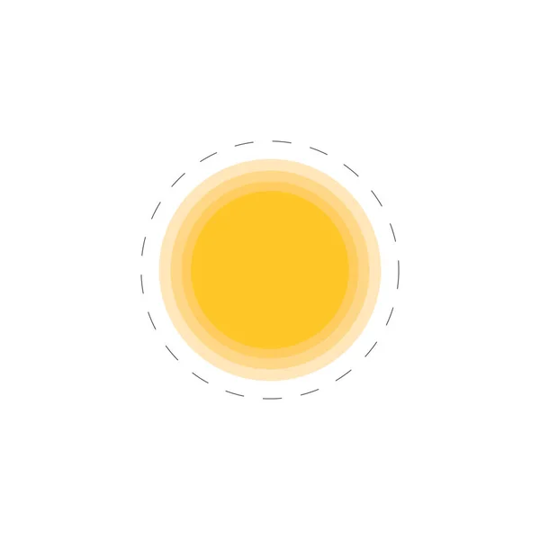 Slunce barevné vektorové ploché ikony — Stockový vektor