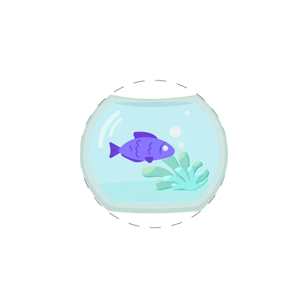 Aquarium fish colorful vector flat icon Royalty Free Stock Illustrations
